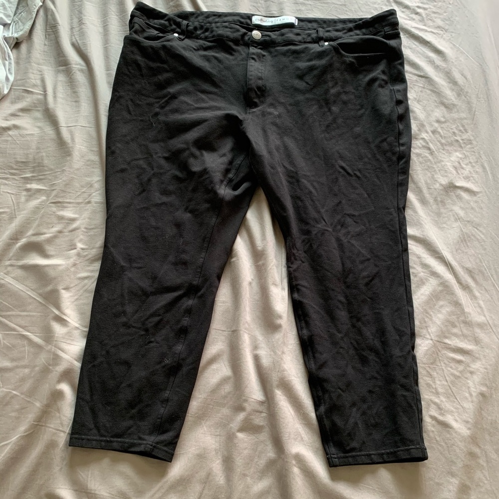 Black plus size ankle pants